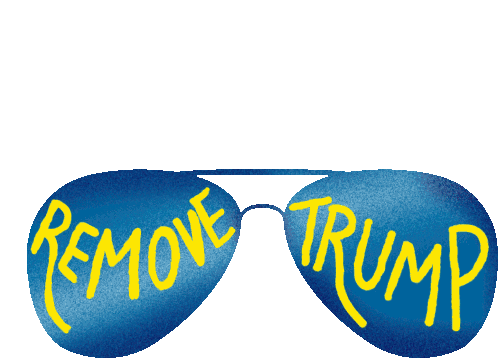 Remove Trump Sunglasses Sticker - Remove Trump Sunglasses Impeach Trump Stickers