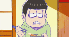 osomatsu anime anime mad angry eating