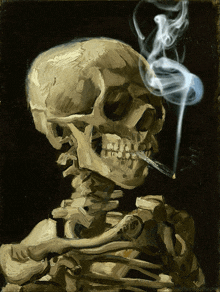 Skelet Smoking Skelet GIF - Skelet Smoking Skelet Smoke GIFs
