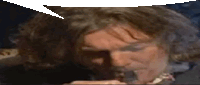 a man with a speech bubble above his head