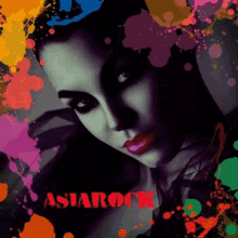 a painting of a woman with the word asiarock on the bottom right