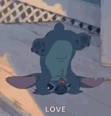 Stitch Love You This Much GIF - Stitch Love You This Much Upside Down GIFs