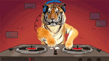musica giant realistic flying tiger uncle grandpa dj club
