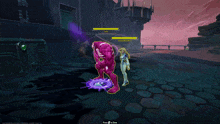 a video game is being played with a purple superhero named turbo