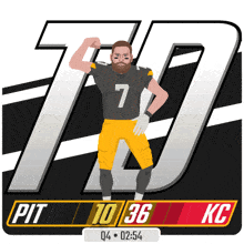an illustration of a football player with the number 7