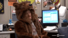 Furrr Sure GIF - Workaholics Bear Costume GIFs