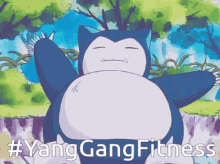 yang gang fitness ygf pokemon snorlax stretch