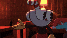a cartoon of a cat with a hat holding a ball of light