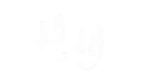 a black and white drawing of the word illy on a white background