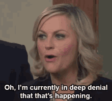 I'M Currently In Deep Denial That That'S Happening GIF - Amy Poehler Leslie Knope Deep GIFs