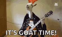 Billy Goat Playing Guitar Playing Instrument GIF - Billy Goat Playing Guitar Playing Instrument Strumming Guitar GIFs