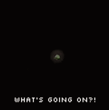 a cartoon of a frog laying on the ground with the words `` what 's going on ? '' below it .