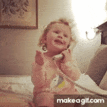 Curly Q Silly Girl GIF - Curly Q Silly Girl Phone Call GIFs