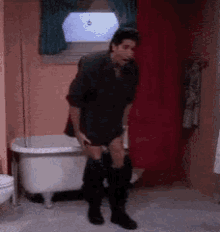 My Life Sitcom Called Friends Ross GIF - My Life Sitcom Called Friends Ross Leather Pants GIFs
