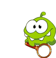 Holding A Magnifying Glass Lets Find Out Sticker - Holding A Magnifying Glass Lets Find Out Om Nom Stickers