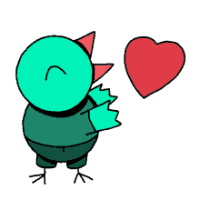 jared d weiss sticker greenish bird cute bird