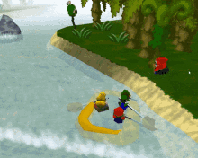 Mario Party Paddle Paddling GIF - Mario Party Paddle Paddling Mario Party GIFs