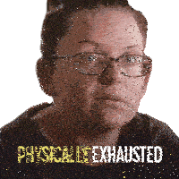 Physically Exhausted Victoria Berezovich Sticker - Physically Exhausted Victoria Berezovich Push Stickers