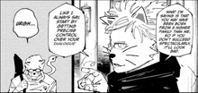 a black and white drawing of a cat talking to a man