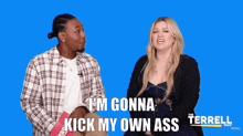 The Terrell Show Kelly Clarkson GIF - The Terrell Show Kelly Clarkson Im Gonna Kick My Own Ass GIFs