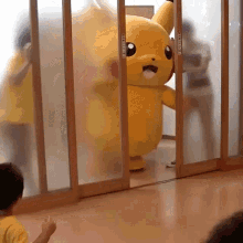 Pikachu Door Pikachu Bye GIF - Pikachu Door Pikachu Bye GIFs