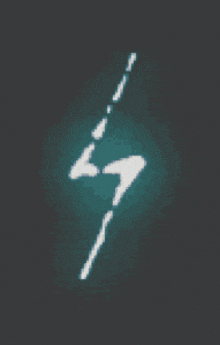 a pixel art of a lightning bolt on a black background