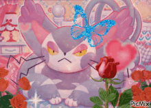 Purugly Pokemon GIF - Purugly Pokemon Roses GIFs
