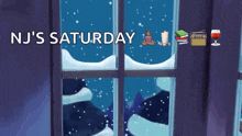 Christmas Window Snow Window GIF - Christmas Window Snow Window Window Winter GIFs