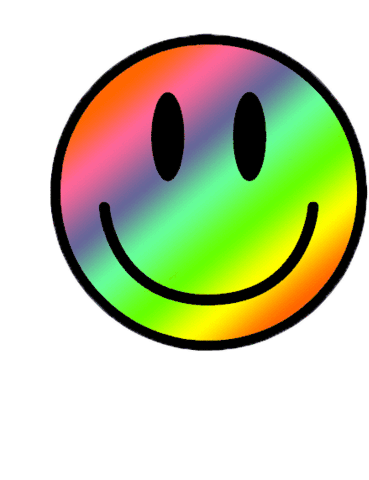 Smiley Face Rainbow Sticker