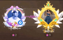 a picture of a man and a picture of a woman with the name aarohi on the bottom