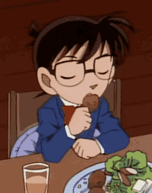 Detective Conan Conan Edogawa GIF - Detective Conan Conan Edogawa Eating GIFs