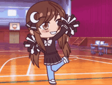 gacha cheerleader dancing happy anime