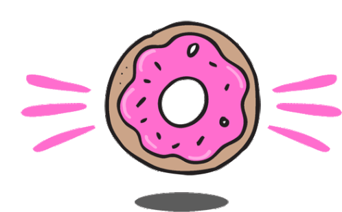 Spin Donut Sticker - Spin Donut Spinning Donut Stickers