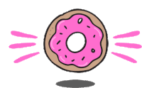 Spin Donut Sticker - Spin Donut Spinning Donut Stickers