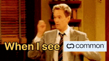 a man in a suit and tie says when i see