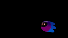 a black background with a blue circle in the middle of it
