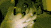 a person 's feet are visible in a blurry photo .