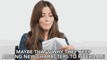 Maybe Thats Why They Keep Adding New Characters To Riverdale Reason GIF - Maybe Thats Why They Keep Adding New Characters To Riverdale Reason Purpose GIFs