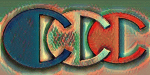 a colorful logo with the letters ccd on it