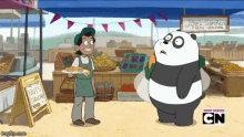 Panda Shut Down GIF - Panda Shut Down We Bare Bears GIFs