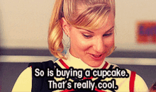 Glee Brittany Pierce GIF - Glee Brittany Pierce Cupcake GIFs
