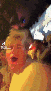 a tiktok video of a man with his mouth open and the hashtag benjgreenn