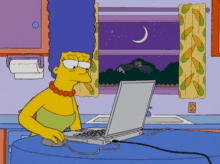 You Should Go To Sleep But You'Re Addicted To The Internet GIF - Surfingtheweb Simpsons Margesimpson GIFs