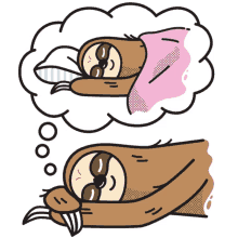 lethargic bliss sleeping dreaming asleep sloth