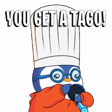 chef penguin tuesday taco pudgy