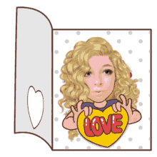 love blonde greeting card