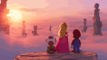 Looking At The Sunset Mario GIF - Looking At The Sunset Mario Princess Peach GIFs