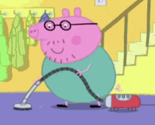 Dady Pig Cleaning GIF