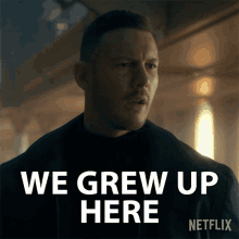 We Grew Up Here Luther Hargreeves GIF - We Grew Up Here Luther Hargreeves Tom Hopper GIFs