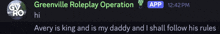 a screenshot of a greenville roleplay operation app